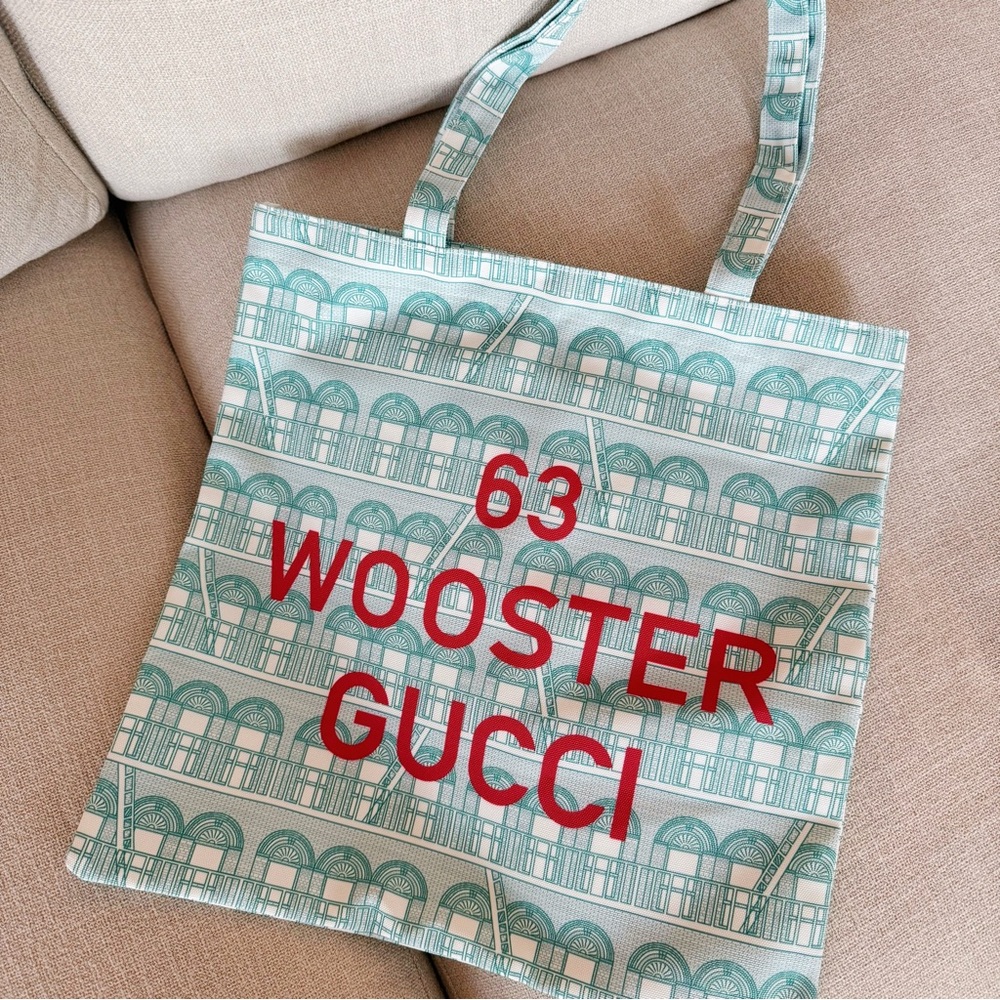 Gucci Green and Red Tote Bag